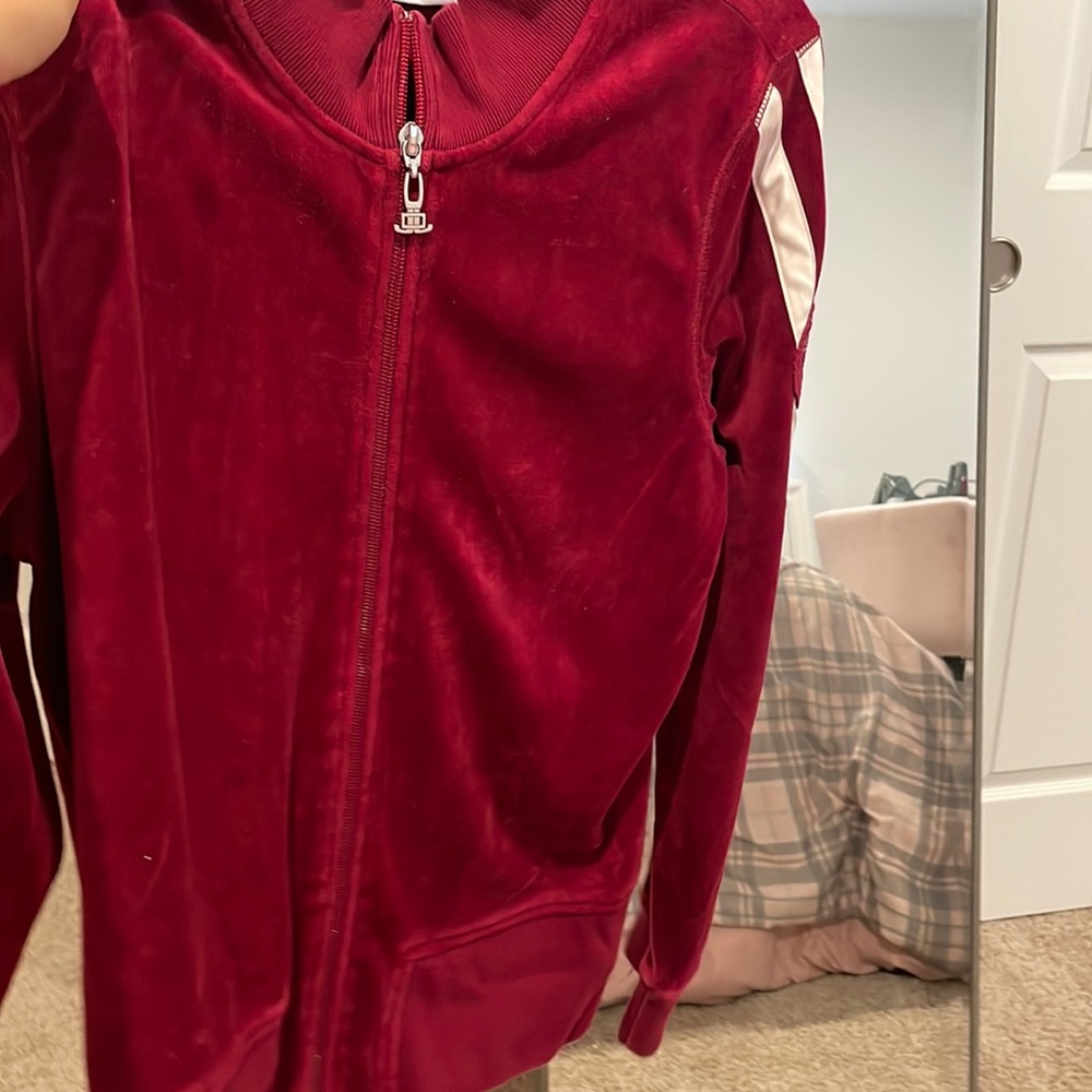 Y2k Jlo tracksuit set size L color reddish purple